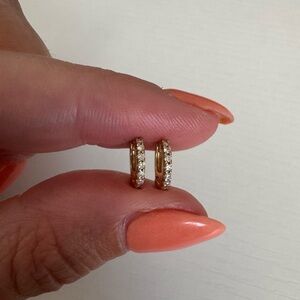 Dana Rebecca Designs mini huggies yellow gold diamond